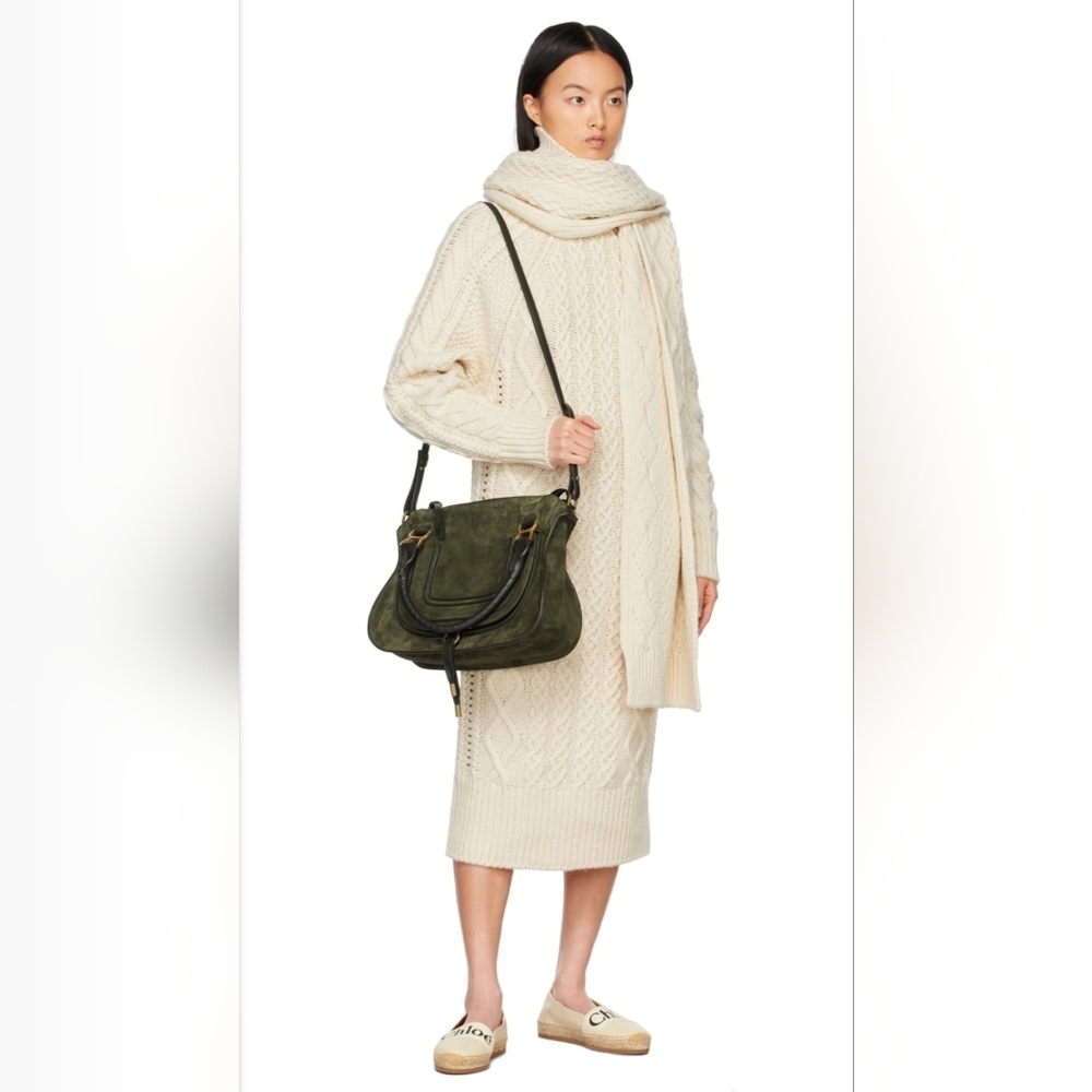 Chloé Olive Green Medium Marcie Bag - Picture 5 of 11